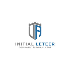 Fototapeta premium logo design inspiration for companies from the initial letters of the VA logo icon. -Vector
