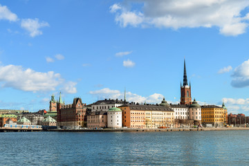Fototapeta na wymiar View of Old Town - Gamla Stan, Stockholm, Sweden