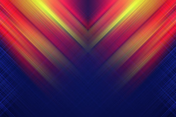 Symmetrical light rays crossing each other under 90 degree angle. Background for website, phone application, creative projects.