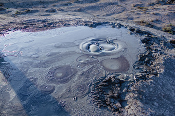 Fototapeta na wymiar landscape of mud volcanoes