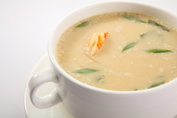 japanese soup isolated on white background