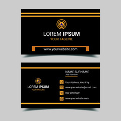 Modern Simple Professional Creative and Clean Double-sided Business Card Template. Flat Design Vector Illustration. Stationery Design.