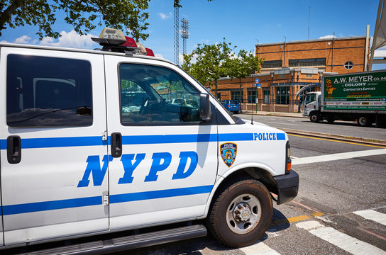 New York, USA - June 29, 2018: NYPD Vehicle Parked By A Street On Staten Island. New York City Police Department Is The Largest And One Of The Oldest Municipal Police Departments In The United States.