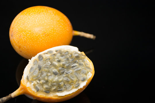 Granadilla, delicious tropical fruit, Passiflora ligularis.