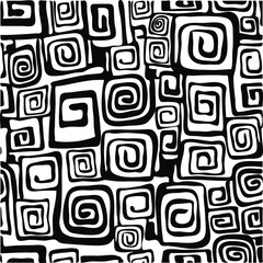 Vector pattern meanders, squares. Textiles, wallpaper, wrapping paper.