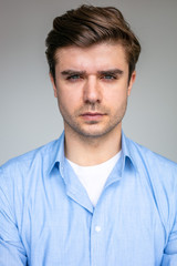 Fototapeta premium young positive man isolated