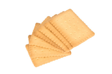 Sweet biscuit, tea cookie - isolated on the white backround