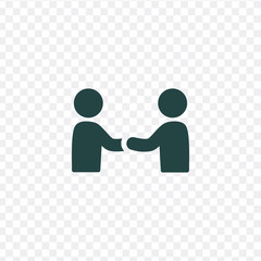 shaking hands icon. Simple filled shaking hands vector icon. Stock vector illustration isolated on white background