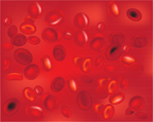Blood cells red vector background