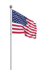 Waving USA flag. 3d illustration for your design. - 3d Illustration.