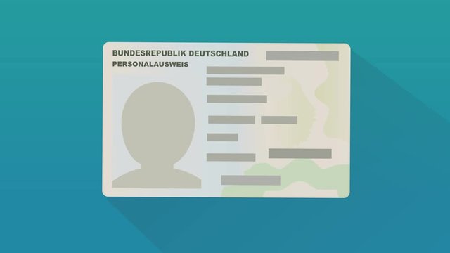 Presenting seiner deutschen Personalausweis (flaches Design)	