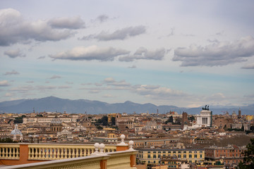 Fototapeta na wymiar Aerial panorama of Rome