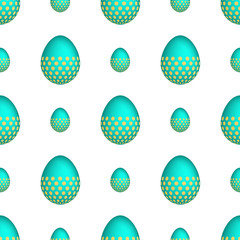 Seamless pattern with colorful Easter eggs