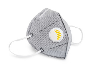 protection mask for covid-19 virus - filtering face mask  isolated on white with clipping path