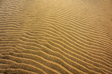 textura de arena de playa con ondulaciones de arena amarilla