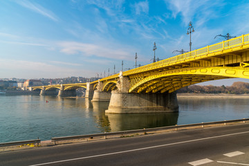 Margaret Bridge in Budapest, connecting Buda and Pest across the Danube river