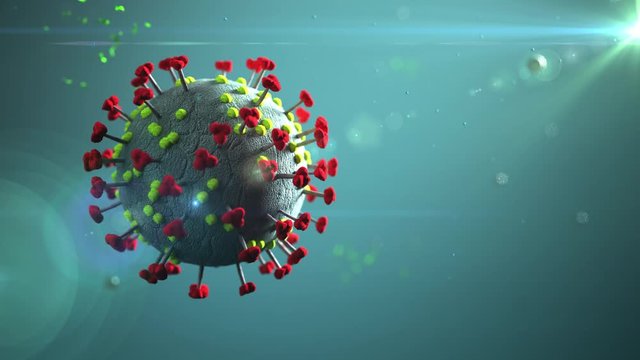 A 4k video of the corona virus in the liquid. Prores 4444.