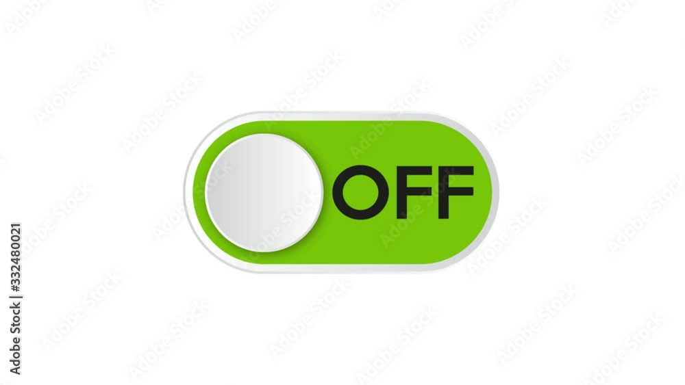 Poster icon on and off toggle switch button. animation on and off buttons.