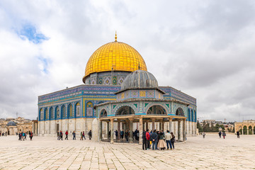 The Dome of the Chain near the Dome of the Rock mosque on the Temple Mount in the Old Town of...
