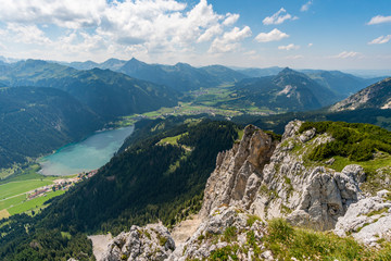 Fototapeta premium Hiking and climbing in the Tannheimer Tal