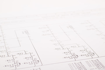 Electrical schematics of a relay control circle