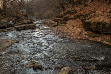 mountain river flows