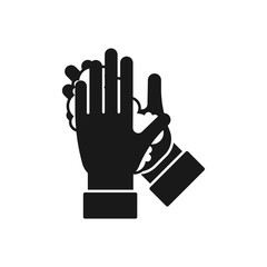 Obraz premium Wash your hands with soap. Concept of prevention of infection with coronavirus (COVID-19) and flu. Vector stock icon on a transparent background.