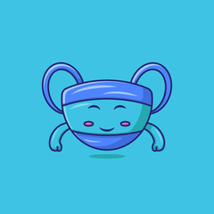 Illustration vector graphic cartoon character of Healthy masker. Good to use as health care and medical graphic asset. Suitable for Web Landing Page, Banner, Sticker, Background.