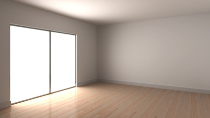 Abstract empty home interiors, original 3d rendering and models