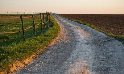 Fototapeta premium Chemin rural Seine et Marne France