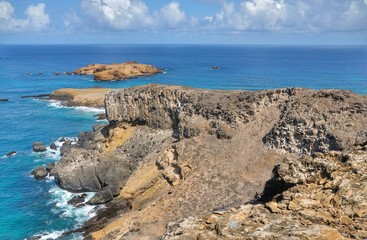 Cliff in the Atlantic Ocean, part of the islet of Djeu in Cabo Verde