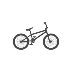 BMX bicycle simple isolated icon on white background.