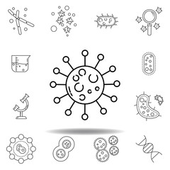 sickness healthcare bacteria line icon. element of bacterium virus illustration icons. signs symbols can be used for web logo mobile app UI UX