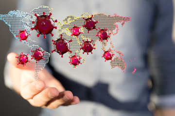 epidemic coronavirus 2019-nCoV, Novel Coronavirus Alert outbreak . Virus Covid 19-NCP. Spread of...