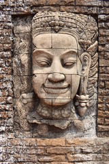 Fototapeta na wymiar face of buddha in temple