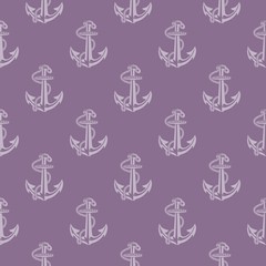 Seamless nautical pattern with retro anchors. Design element for websites, wallpapers, birthday card, scrapbooking, fabric print, pattern textile print,  baby shower invitation. 