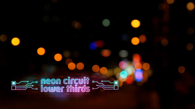 Neon Circuit Lower Thirds