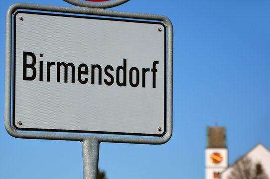Birmensdorf ZH, Ortstafel