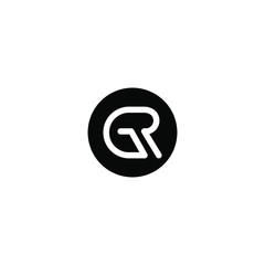 letter GR logo vector - obrazy, fototapety, plakaty
