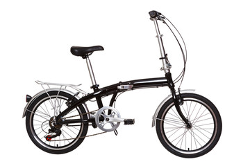 detachable urban bicycle on isolated white background