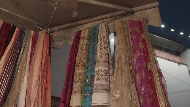 Cloth on market on indian textile market