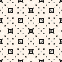 Vector minimalist seamless pattern with outline curved squares in diagonal grid. Subtle abstract monochrome geometric pattern. Stylish minimal background, repeat tiles. Design for prints, decor, cloth
