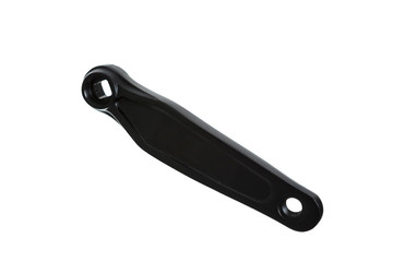 Cogwheels and cranks for bicycle pedals on isolated white background