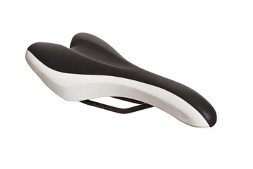 High quality bicycle saddle on isolated white background