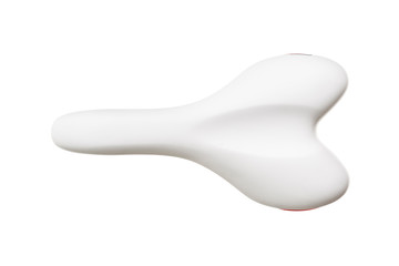 High quality bicycle saddle on isolated white background