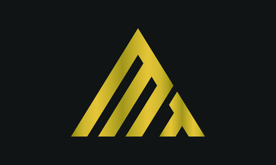 TM, MT Letter Logo Design with Creative Modern Trendy Typography and triangle logo.