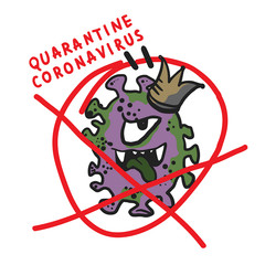 corona virus character. corona virus macotte in cartoon style