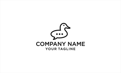 DUCK AND LIVE CHAT SIMPLE LOGO