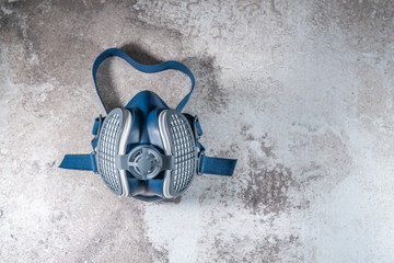 Respirator protection face mask. Coronavirus, covid-19 concept