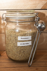 Rosemary on sale inside a UK zero waste shop